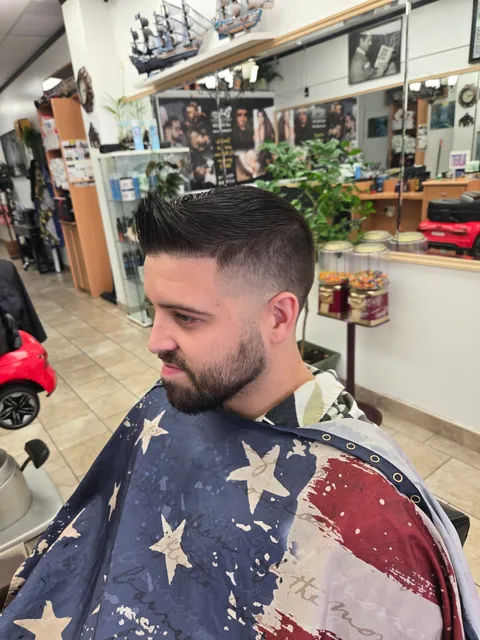 Fade and shaped beard